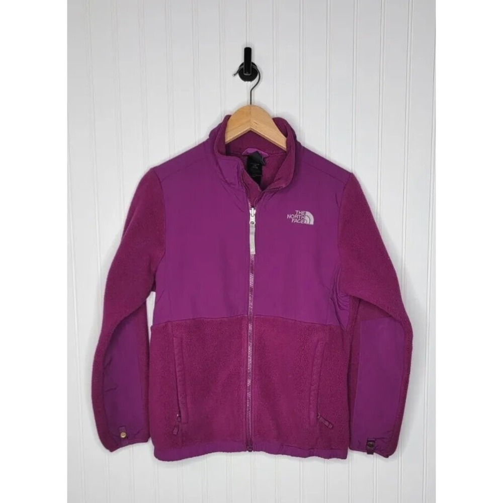 The North Face Denali Fleece Full Zip Jacket Girl's size Large 14/16 Purple